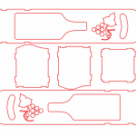 Caja para vino "Uvas" - Vector SVG DXF para CNC Router y Laser CO2 - Descargable gratis | Stanser