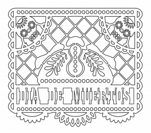 Papel picado «Día de Muertos»