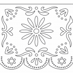 Papel picado "Flores" - Vector descarganle para corte CNC y grabado laser gratis | Stanser