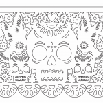 Papel picado "Calaveras y palomas" - Vector descarganle para corte CNC y grabado laser gratis | Stanser
