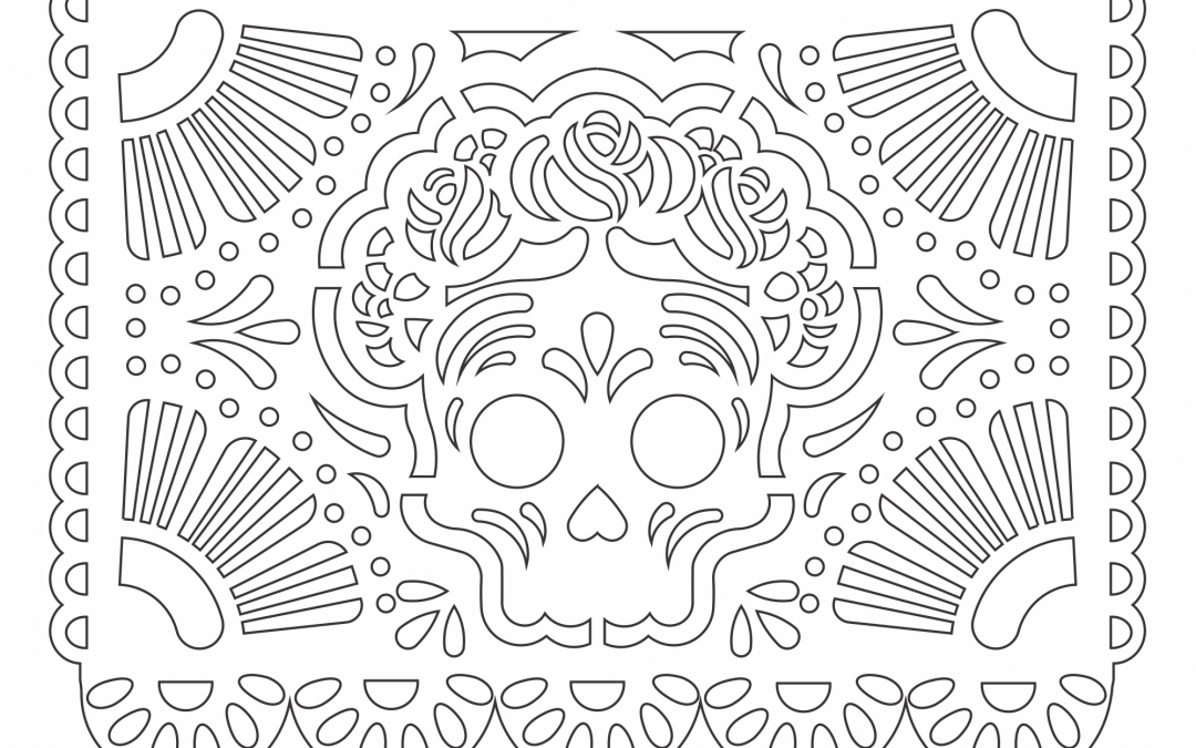 Papel picado «Corona de flores»