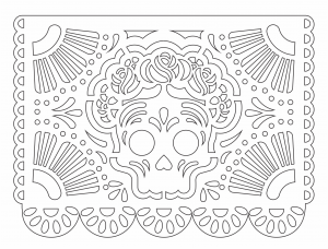 Papel picado «Corona de flores»