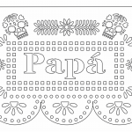 Papel picado "Papá" - Vector descarganle para corte CNC y grabado laser gratis | Stanser