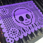 Papel picado "Calavera y flores" - Vector descarganle para corte CNC y grabado laser gratis | Stanser