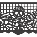 Papel picado "Calavera con alas" - Vector descarganle para corte CNC y grabado laser gratis | Stanser