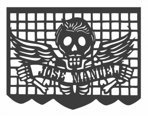 Papel picado «Calavera con alas»