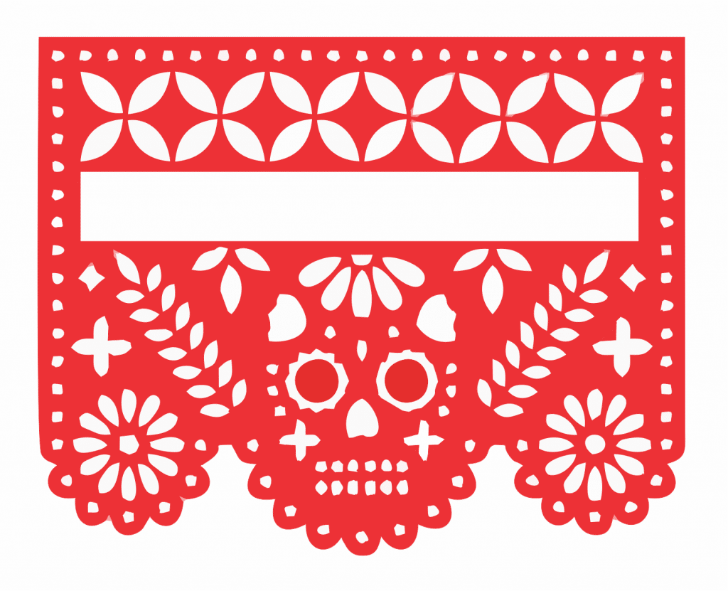Papel picado «Calavera tradicional» — vector para corte CNC