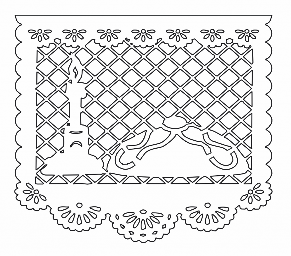 Papel picado «Pan de muerto» — vector para corte CNC