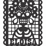 Papel picado "Calavera con corona de flores" - Vector descarganle para corte CNC y grabado laser gratis | Stanser