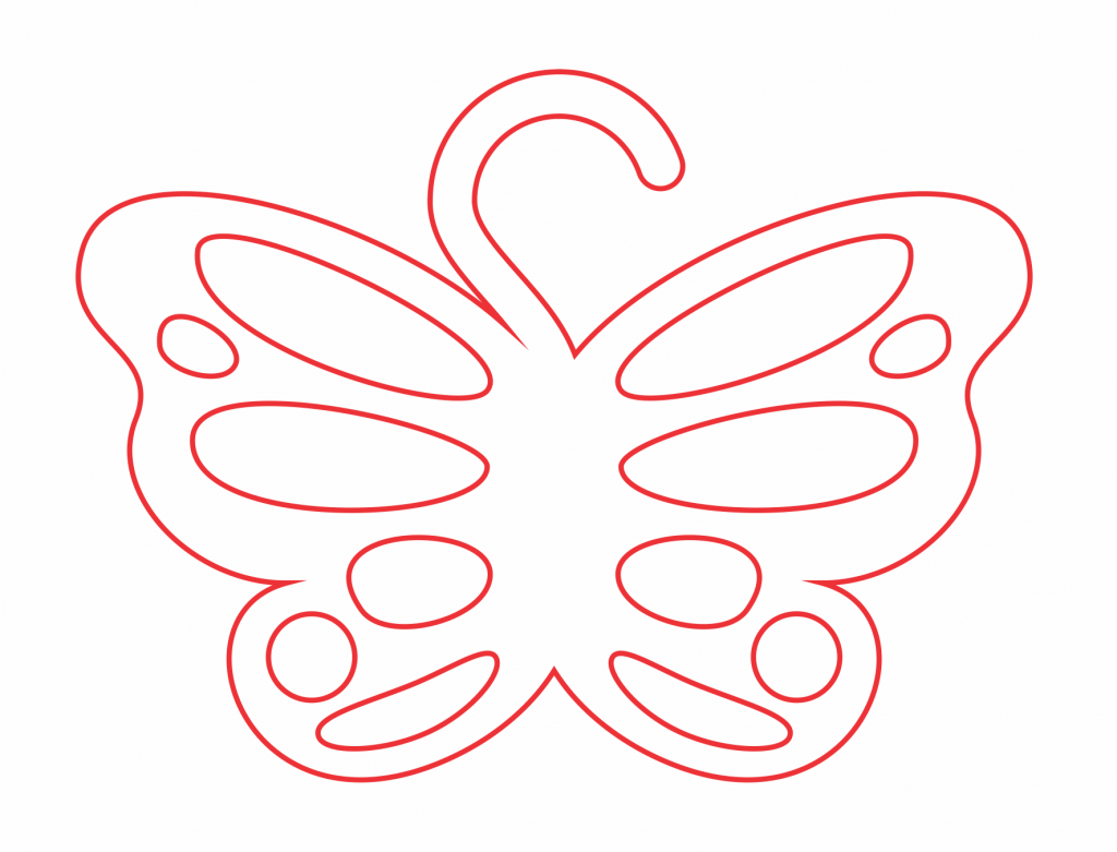 Gancho «Mariposa» — vector para corte CNC