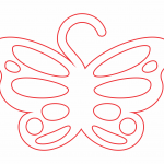 Gancho "Mariposa" - Vector SVG DXF para Laser CO2 - Descargable gratis | Stanser