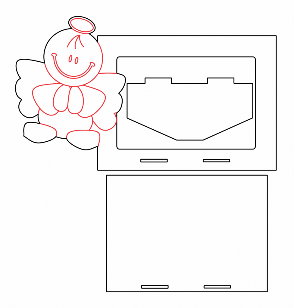 Marco para foto «Ángel Sonriente» — vector para corte CNC