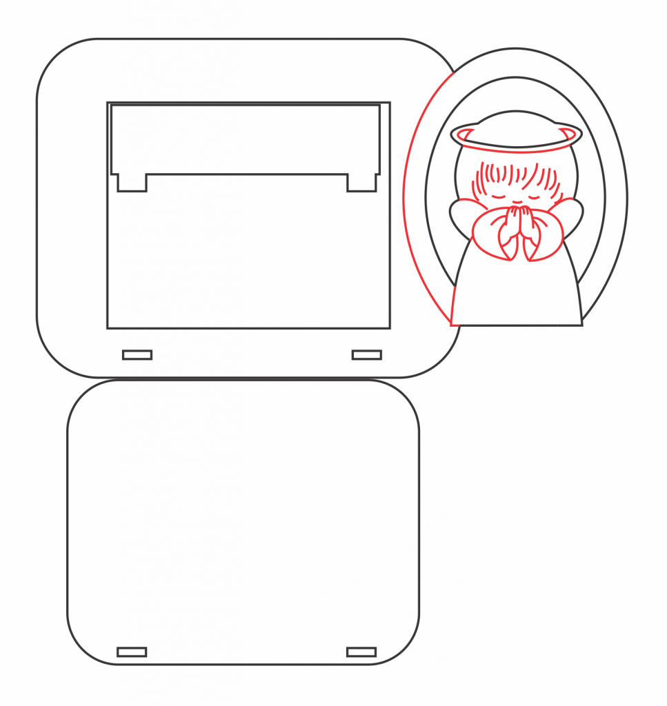 Marco para foto «Angelito» — vector para corte CNC