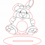 Marco "Conejita" - Vector descarganle para corte CNC y grabado laser gratis | Stanser