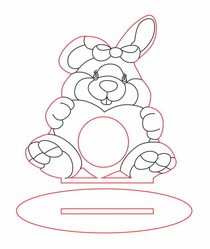 Marco «Conejita» — vector para corte CNC