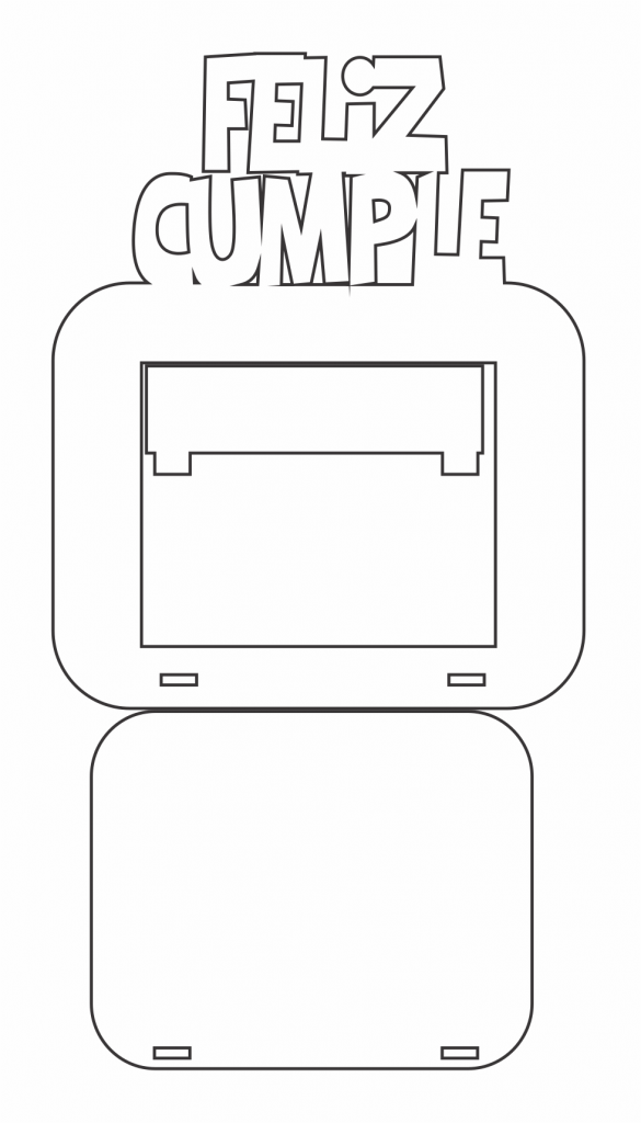 Marco «Feliz cumple» — vector para corte CNC