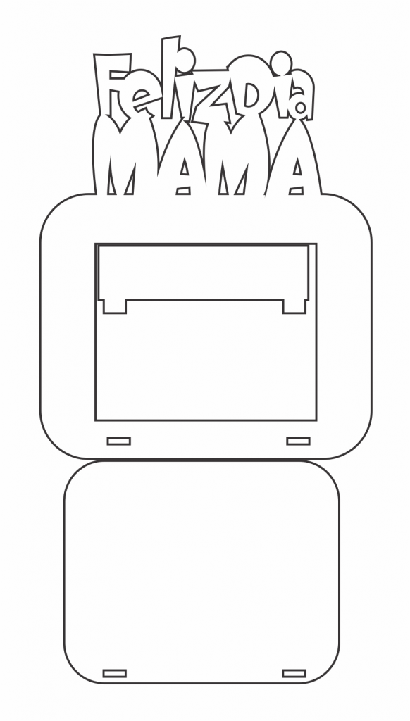 Marco «Feliz día Mamá» — vector para corte CNC