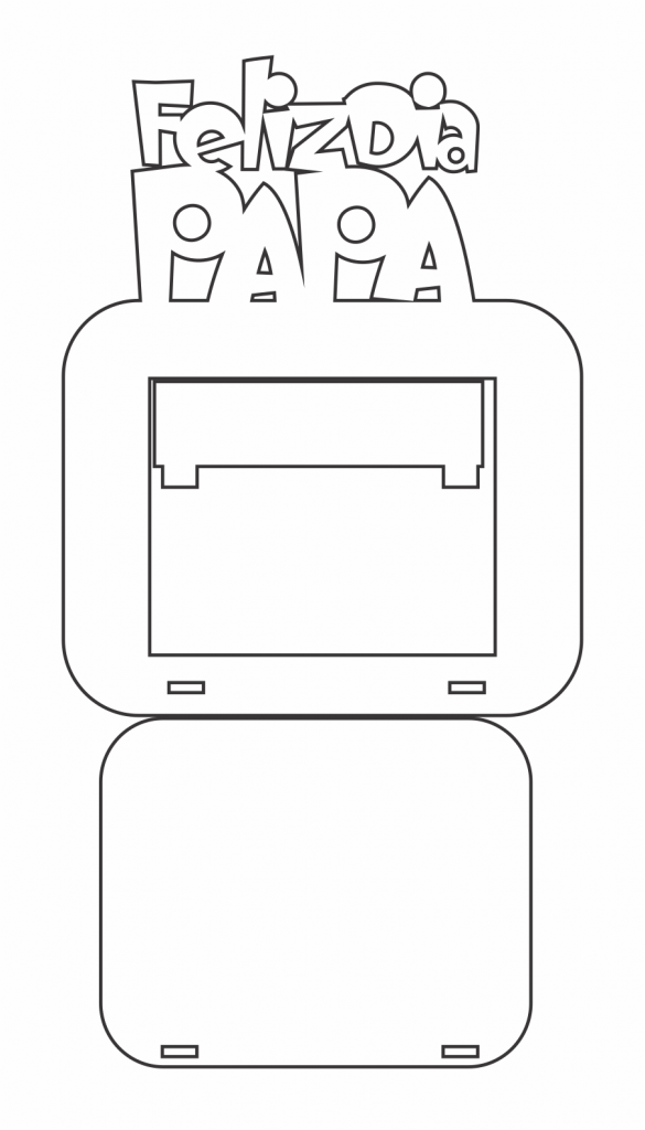Marco «Feliz día Papá» — vector para corte CNC