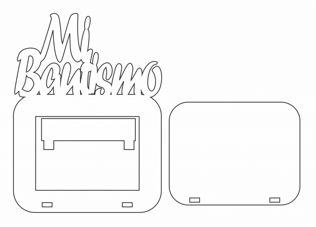 Marco «Mi Bautismo» 2 — vector para corte CNC