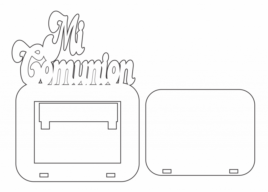 Marco «Mi Comunión» 2 — vector para corte CNC