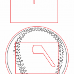Marco "Pelota de Beisbol" - Vector descarganle para corte CNC y grabado laser gratis | Stanser