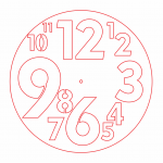 Reloj de números grandes - Vector SVG DXF para Laser CO2 - Descargable gratis | Stanser