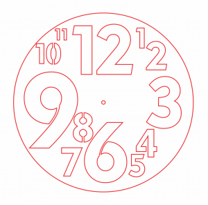 Reloj de números grandes