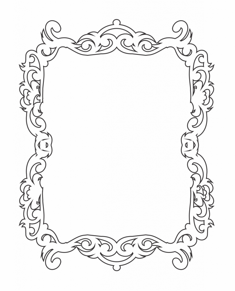 Marco para cuadro o espejo — vector para corte CNC