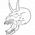 Cráneo con cuernos - Vector descarganle para corte CNC y grabado laser gratis | Stanser