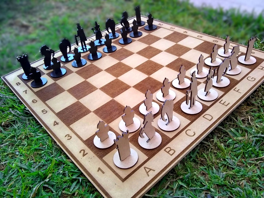 Tablero de ajedrez completo