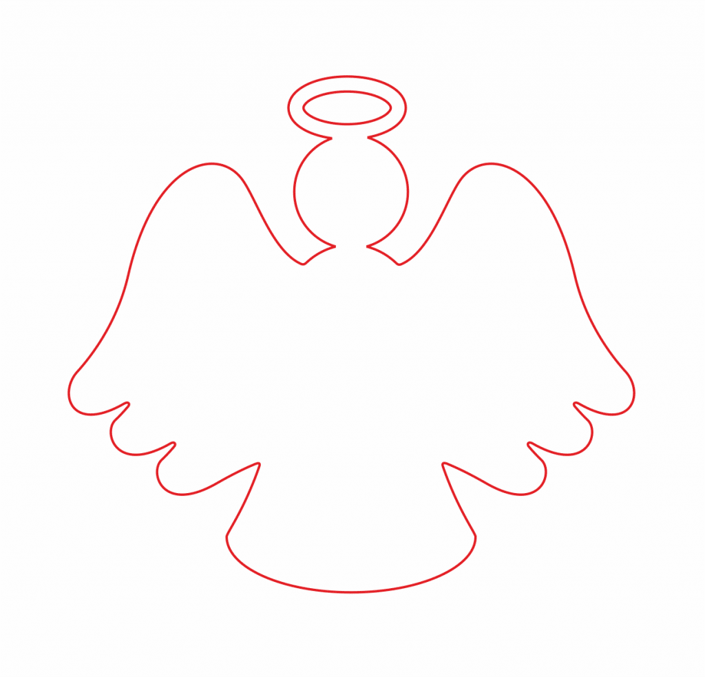 Silueta de ángel — vector para corte CNC