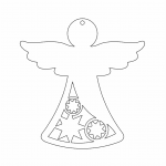 Colgante de ángel navideño - Vector descarganle para corte CNC y grabado laser gratis | Stanser