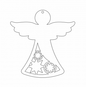 Colgante de ángel navideño