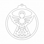 Esfera de ángel - Vector descarganle para corte CNC y grabado laser gratis | Stanser