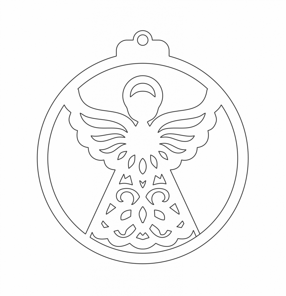 Esfera de ángel — vector para corte CNC