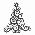 Pino de espirales - Vector descarganle para corte CNC y grabado laser gratis | Stanser