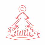 Esfera de Pino "Familia" - Vector descarganle para corte CNC y grabado laser gratis | Stanser