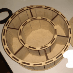 Caja circular con divisiones - Vector SVG DXF para CNC Router y Laser CO2 - Descargable gratis | Stanser