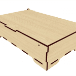 Caja rectangular con divisiones - Vector SVG DXF para CNC Router y Laser CO2 - Descargable gratis | Stanser