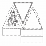 Caja "Navidad 2021" - Vector descarganle para corte CNC y grabado laser gratis | Stanser