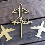 Decoración para pastel "Avión" - Vector descarganle para corte CNC y grabado laser gratis | Stanser