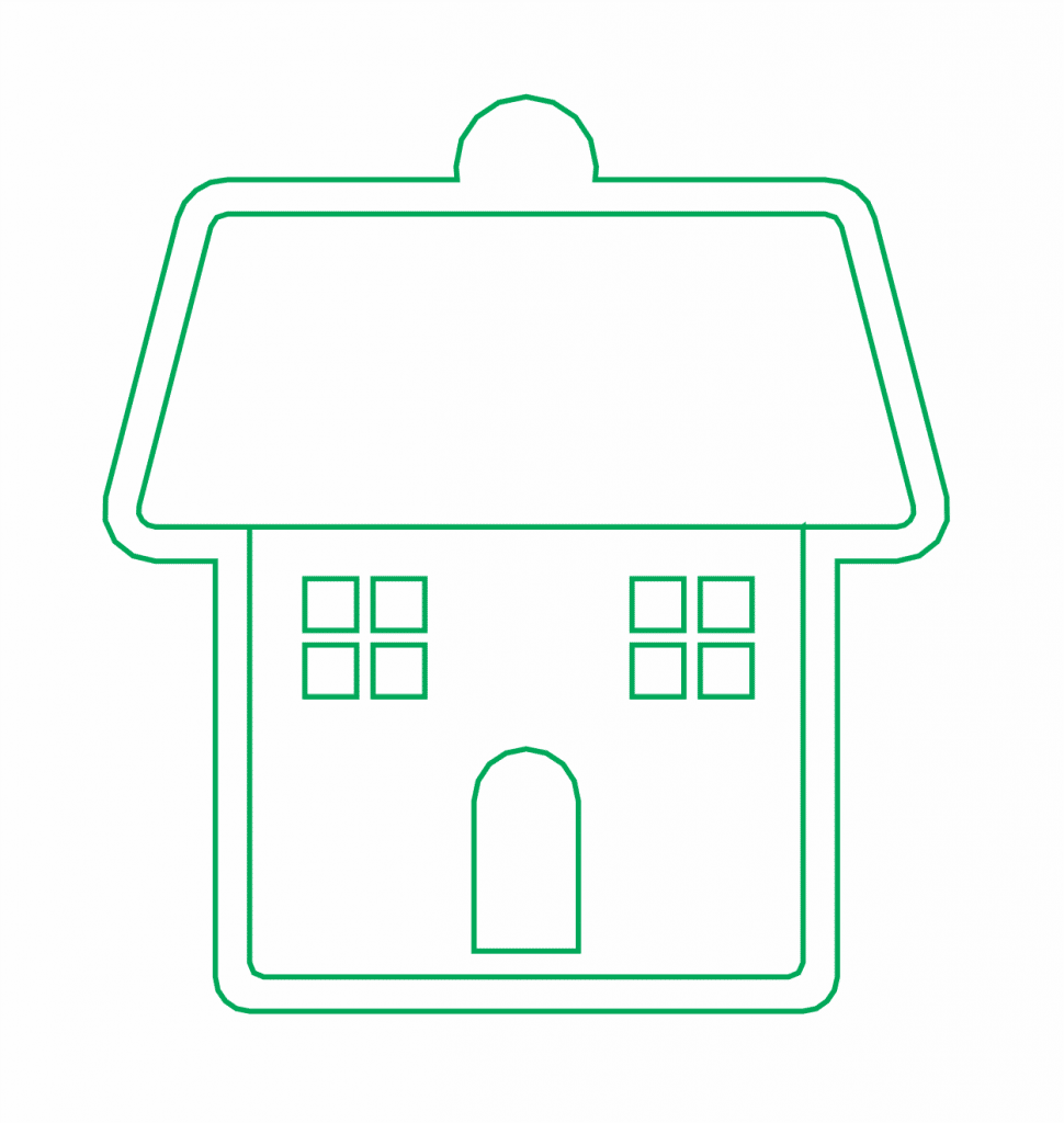 Casita 2D — vector para corte CNC