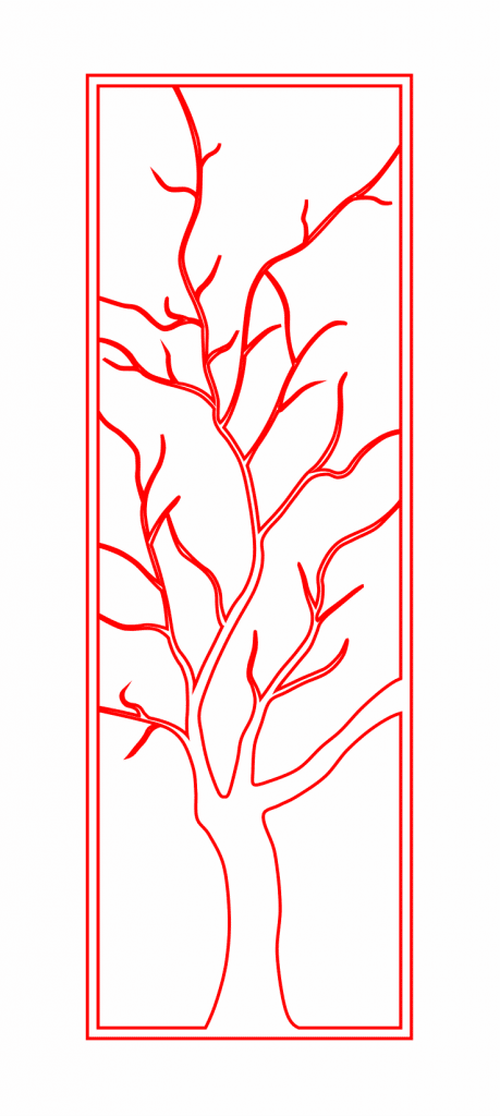 Árbol sin hojas — vector para corte CNC