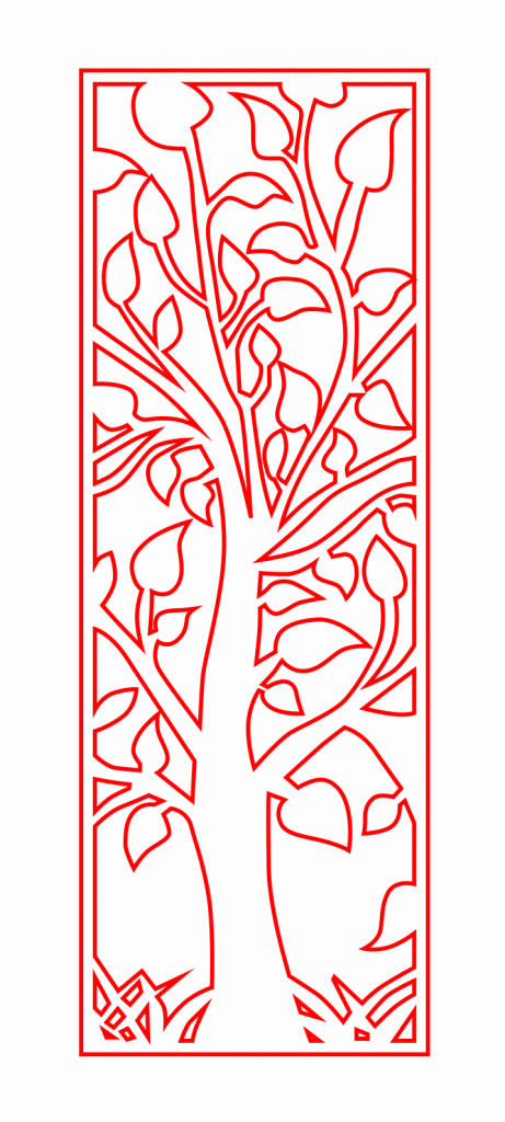 Árbol calado — vector para corte CNC