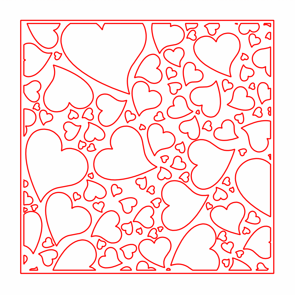 Celosía «Corazones» — vector para corte CNC