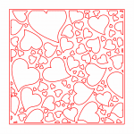 Celosía "Corazones" - Vector descarganle para corte CNC y grabado laser gratis | Stanser