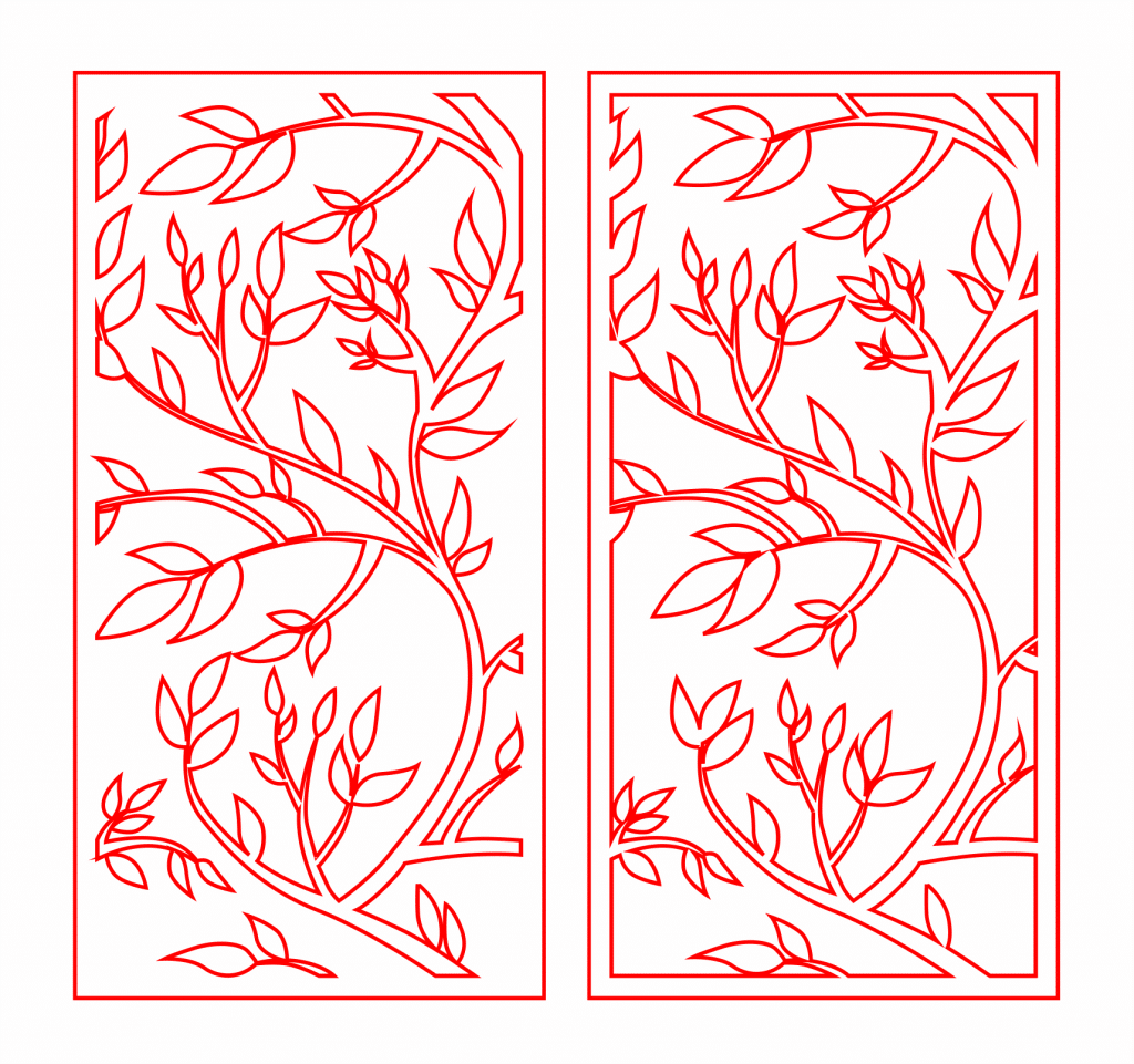 Celosía «Hojas» 2 — vector para corte CNC