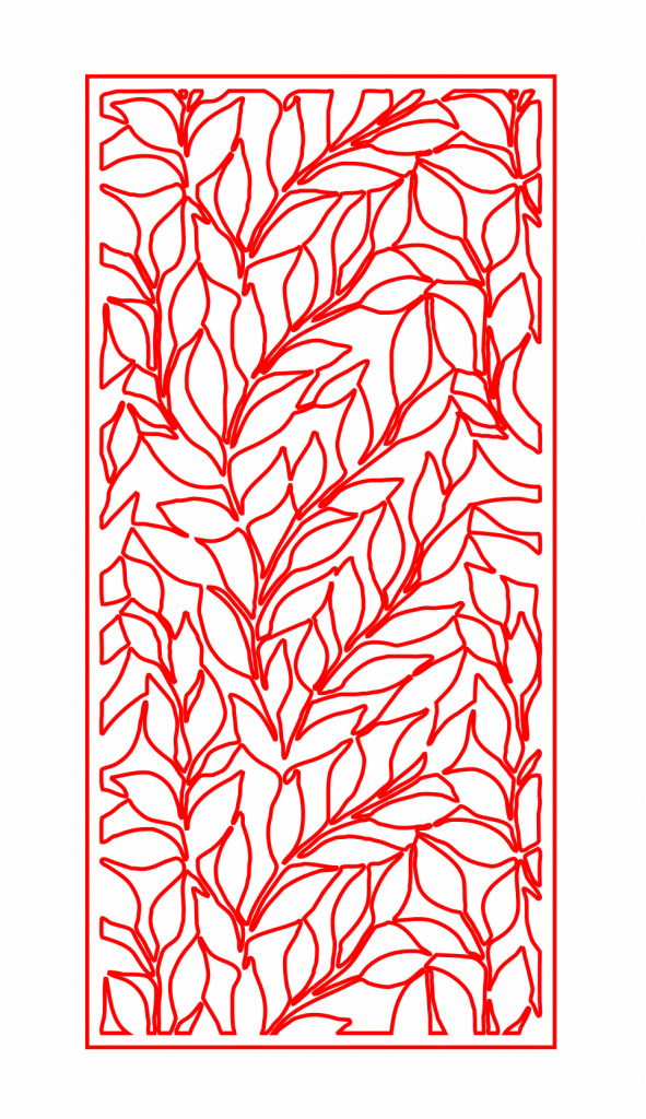 Celosía «Hojas» 3 — vector para corte CNC