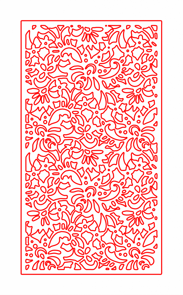 Celosía «Hojas» 9 — vector para corte CNC