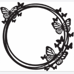 Aro con mariposas - Vector descarganle para corte CNC y grabado laser gratis | Stanser